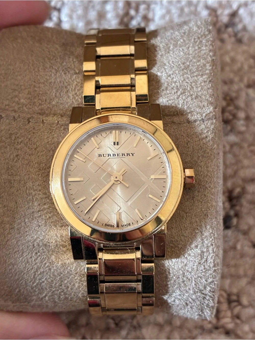 Burberry Gold and Champagne Stainless Steel Bracelet Watch